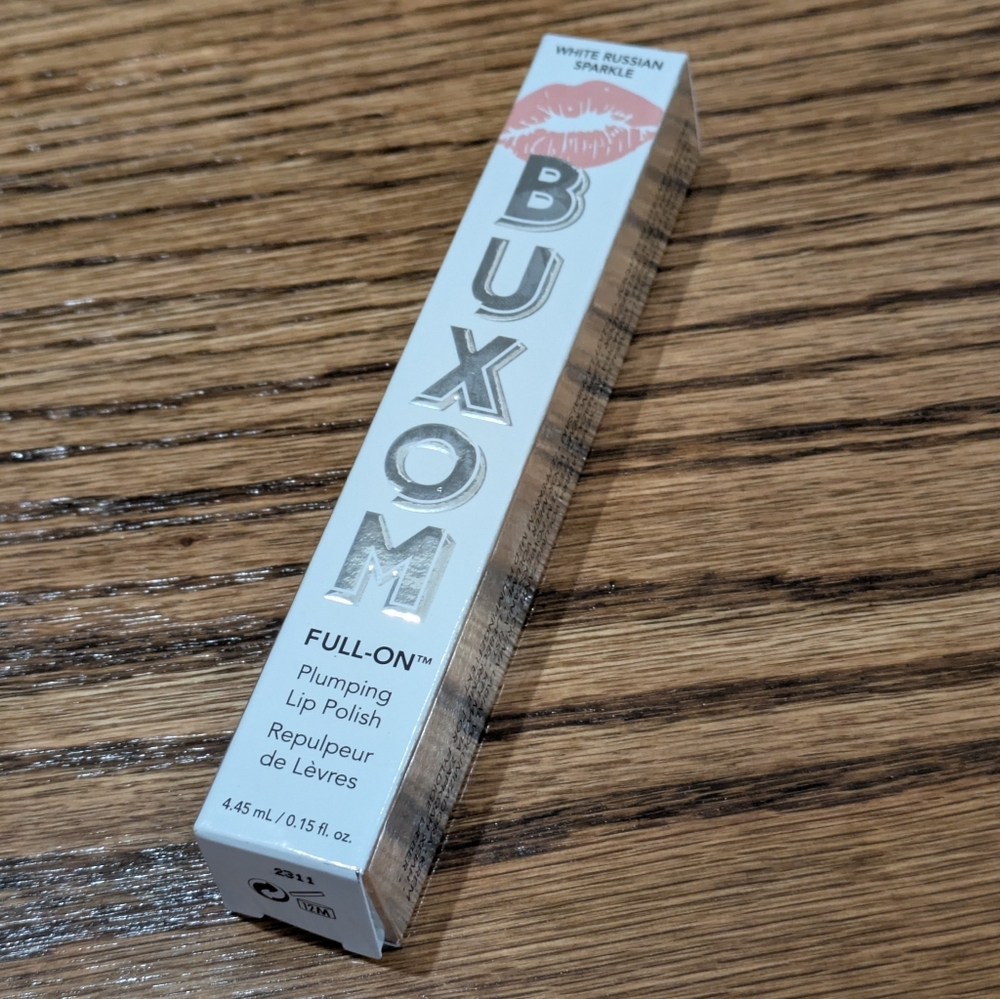 New BUXOM White Russian Sparkle Plumping Lip Polish